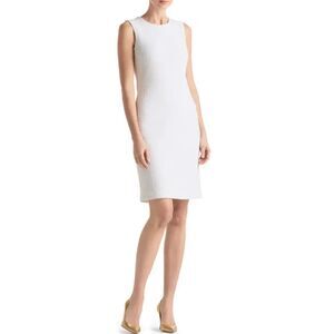 NWOT St John white italian knit dress Sz 4, $995 E7